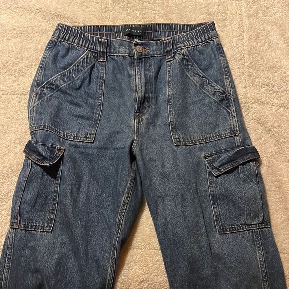 Blue baggy pants